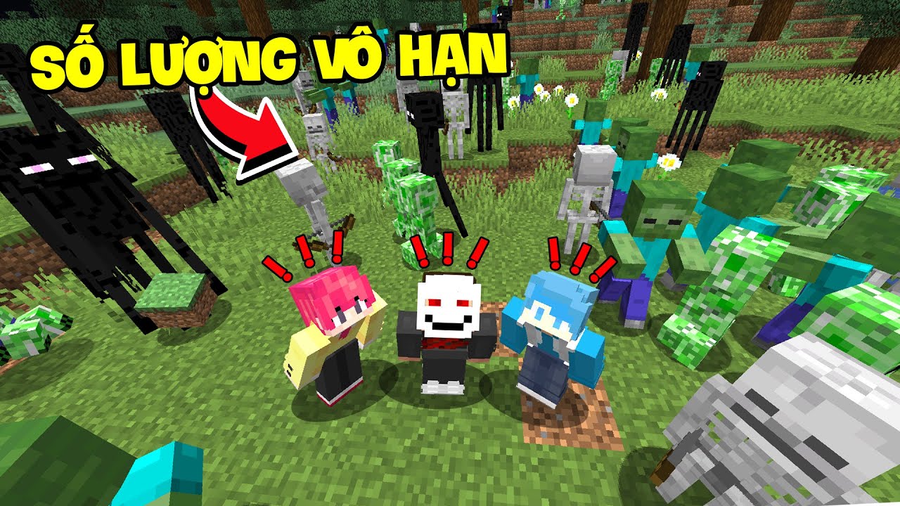 Zeros Minecraft Thử Thách Cứ Mỗi 1 Phút Thì Quái Vật Tăng Càng Nhiều