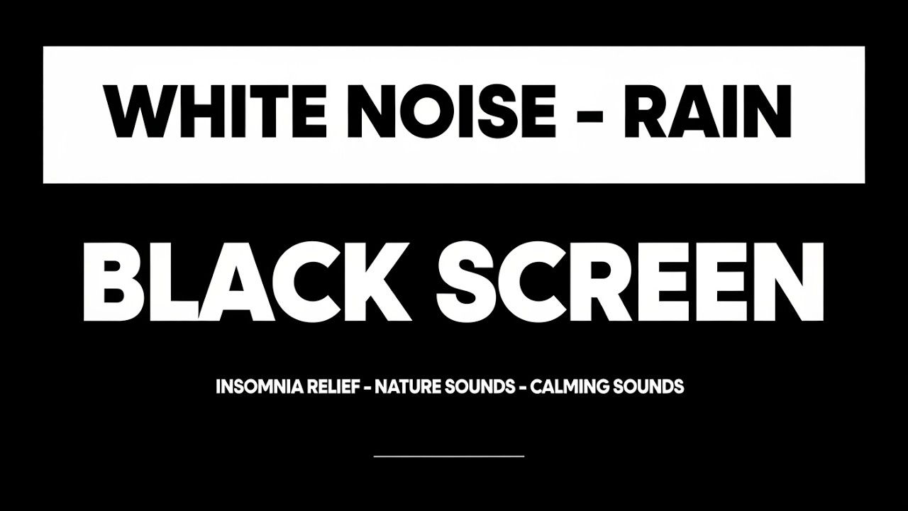 Rain Sounds for Sleep 🌧️ Insomnia Relief White Noise, Heavy Rain Nature & Calming Sounds