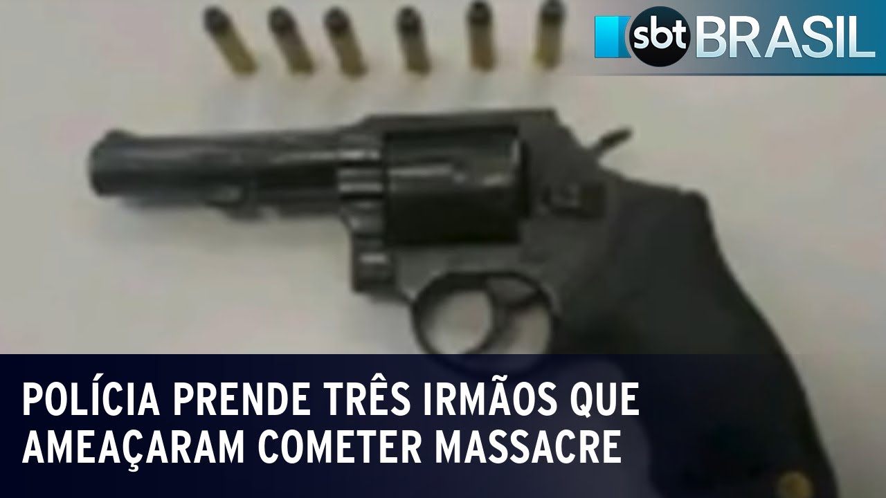Polícia prende três irmãos que ameaçaram cometer massacre em escola | SBT Brasil (05/04/23)