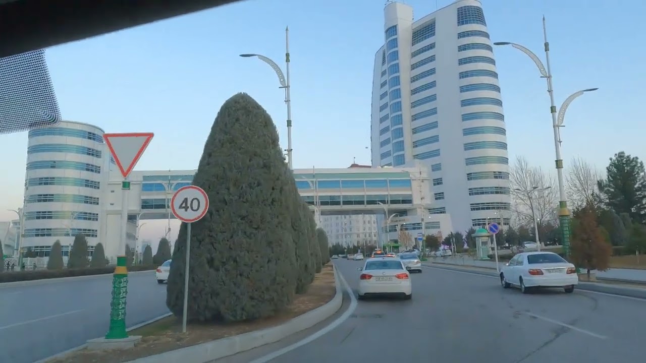 Turkmenistan Ashgabat on the road