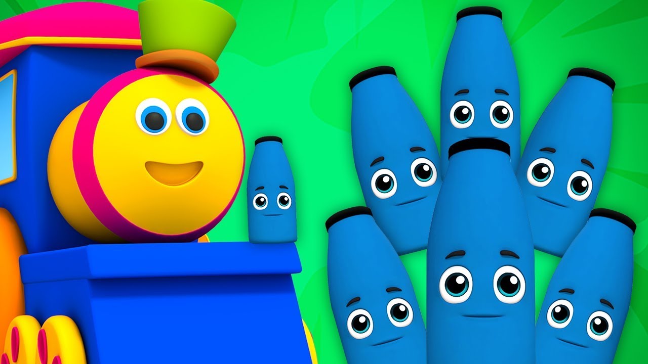 десять синих бутылок | мультики для детей | боб поезд | Ten Blue Bottles | Bob The Train Russia