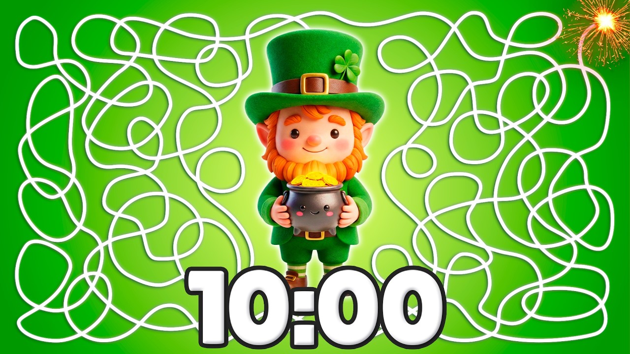 10 Minute [ST. PATRICK'S] Leprechaun Timer ☘️🪙💥 | Lucky Classroom Countdown!