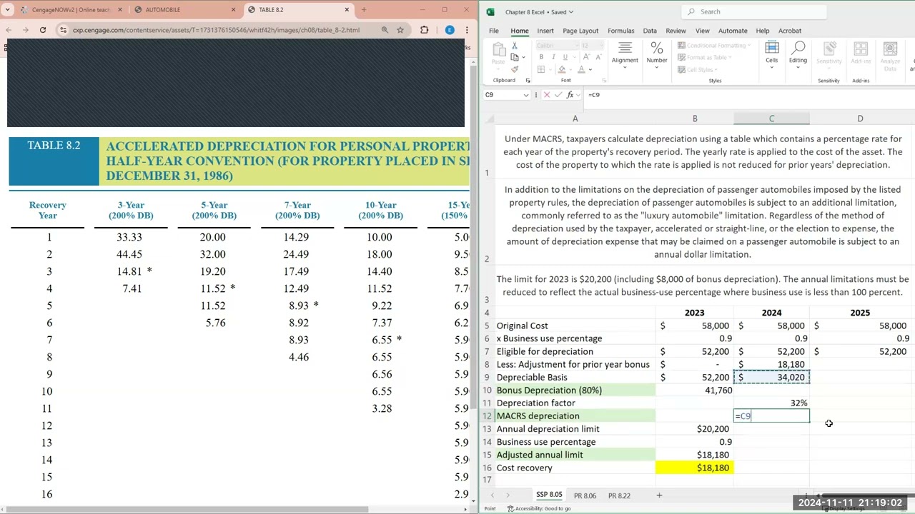 Chapter 8 Depreciation and Sale of Business Property Questions