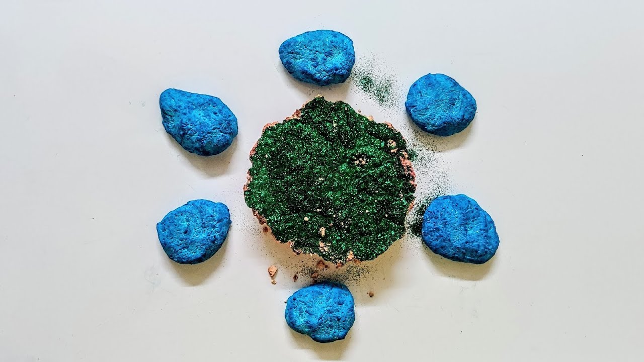 Hydrophobic Blue Pebbles with Mudpie | NO SOUND Gym Chalk ASMR | Satisfying ASMR Sounds | Sleep Aid