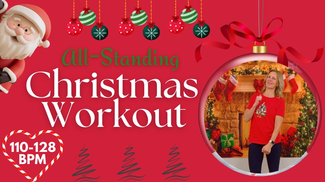 15-Min Beginner Christmas Workout + Stretch | Low Impact & Festive Fun!