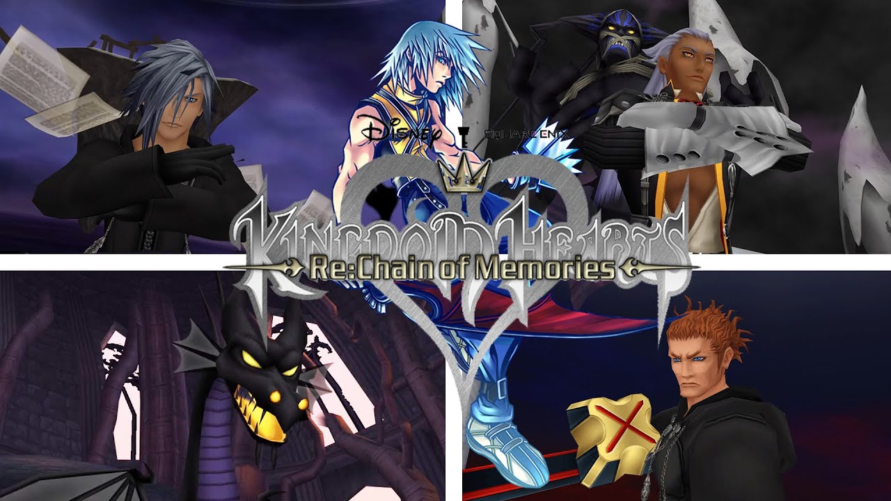 KINGDOM HEARTS Re:Chain of Memories | All Bosses (Riku)