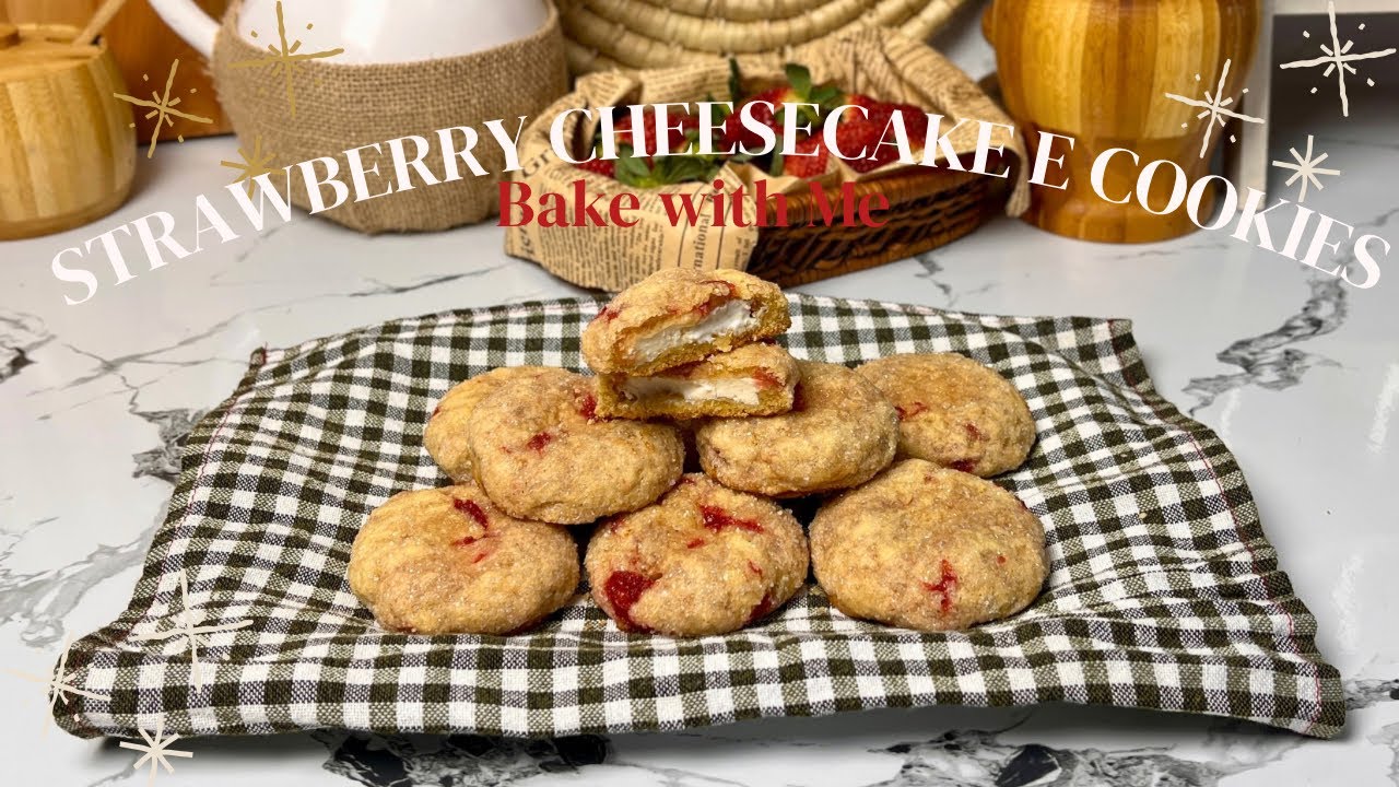 Let’s Bake Softest Strawberry Cheesecake Cookies 