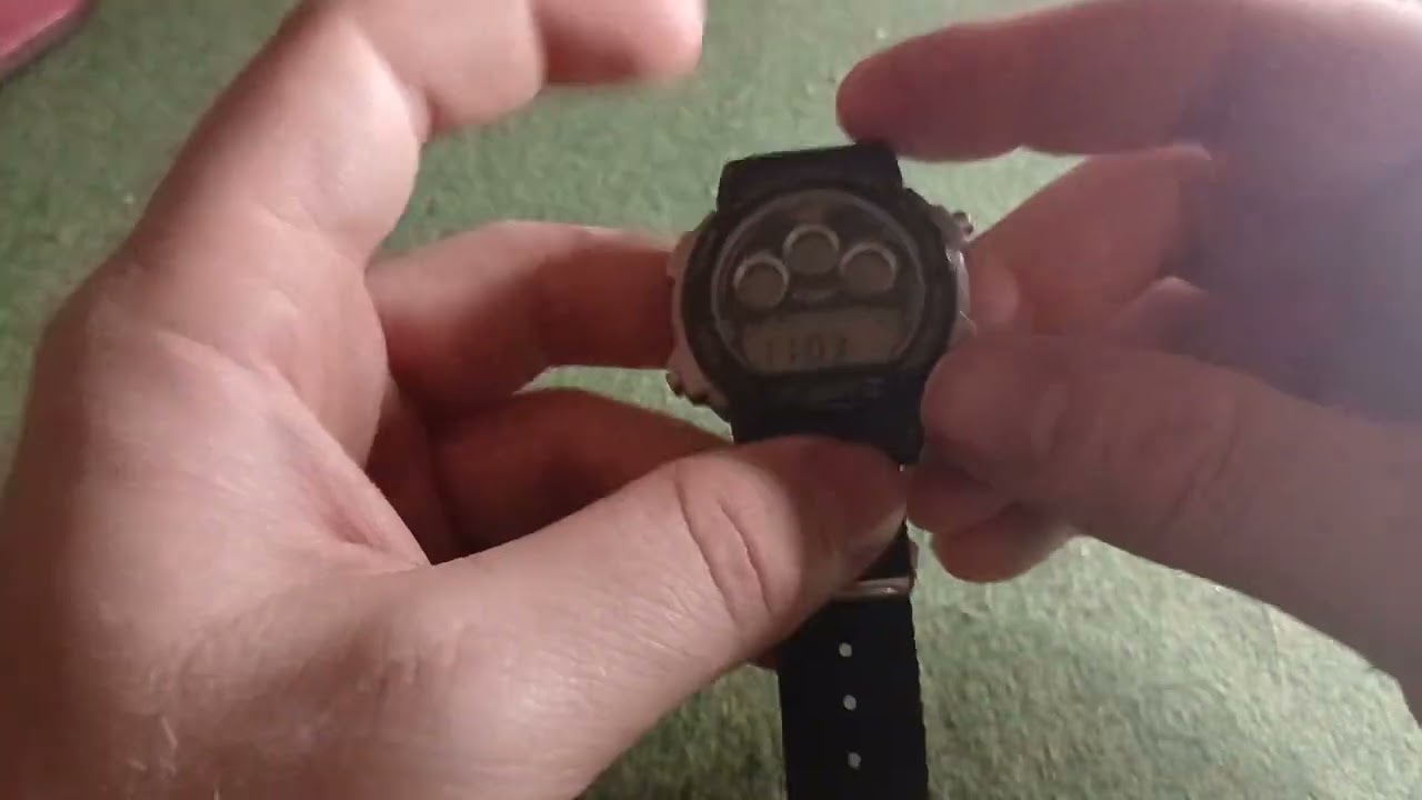 Casio W-727H: Как установить будильник