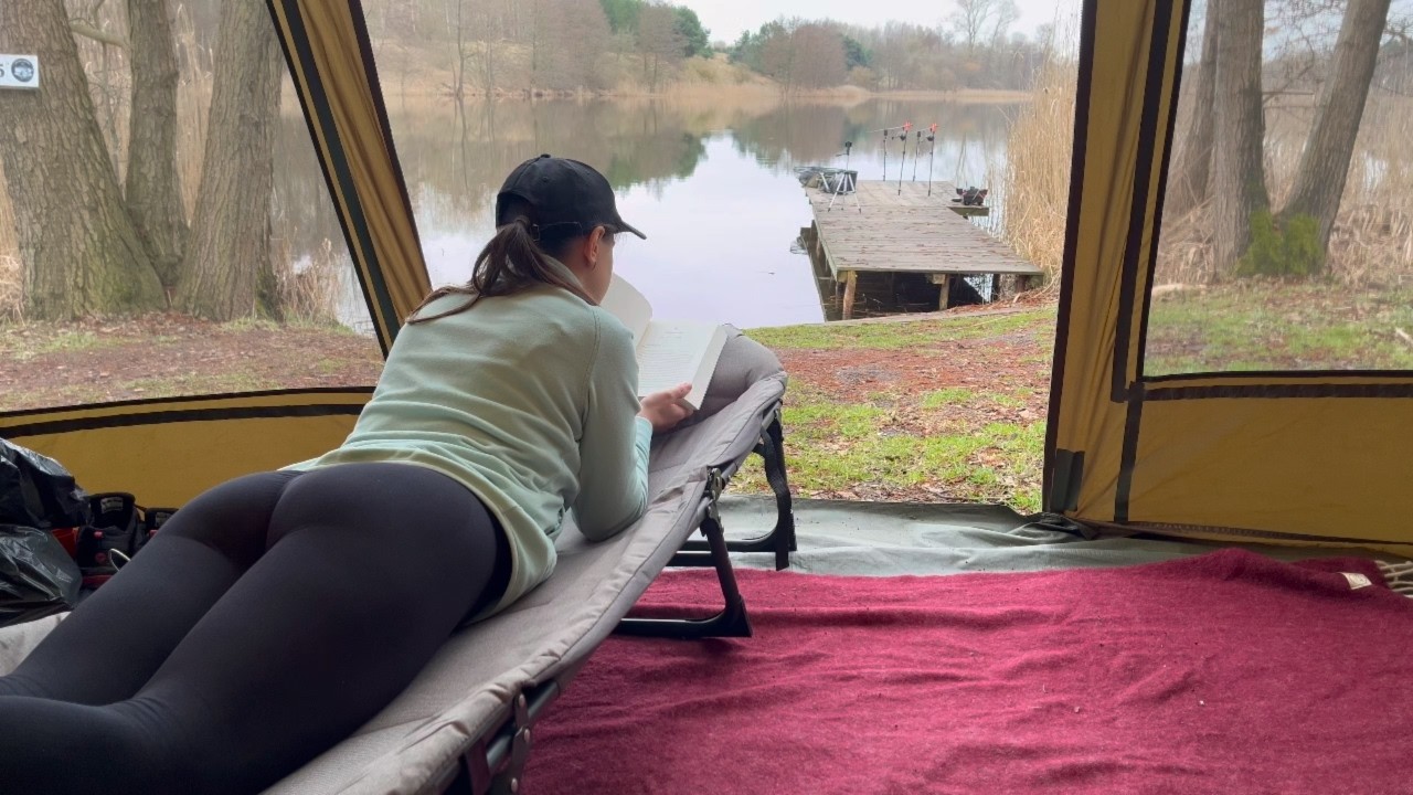 Peaceful Lake Camping🎣Fishing Adventure🌿Cozy Tent & Nature Sounds #camping #asmr #outdoors