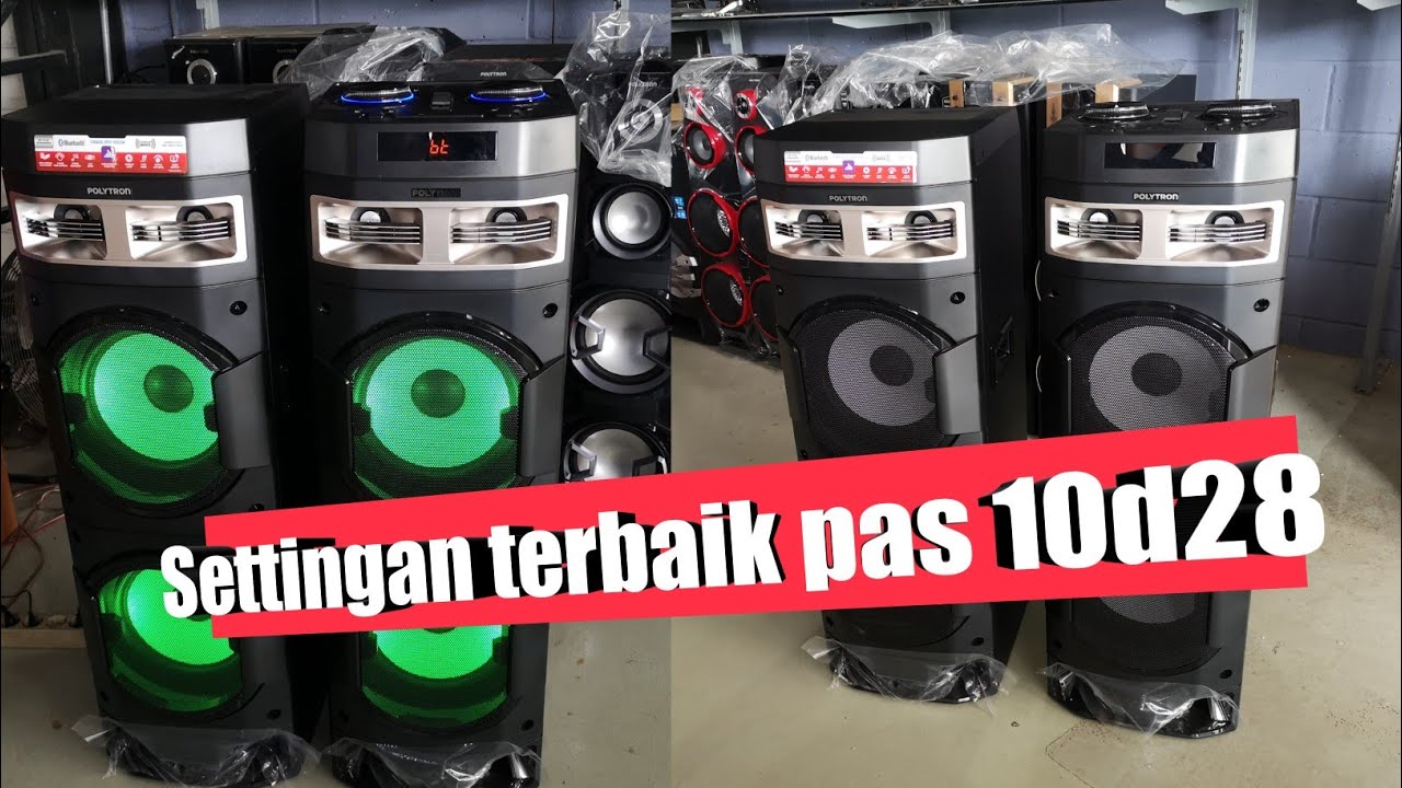 settingan bas terbaik speaker aktif Polytron pas 10d28