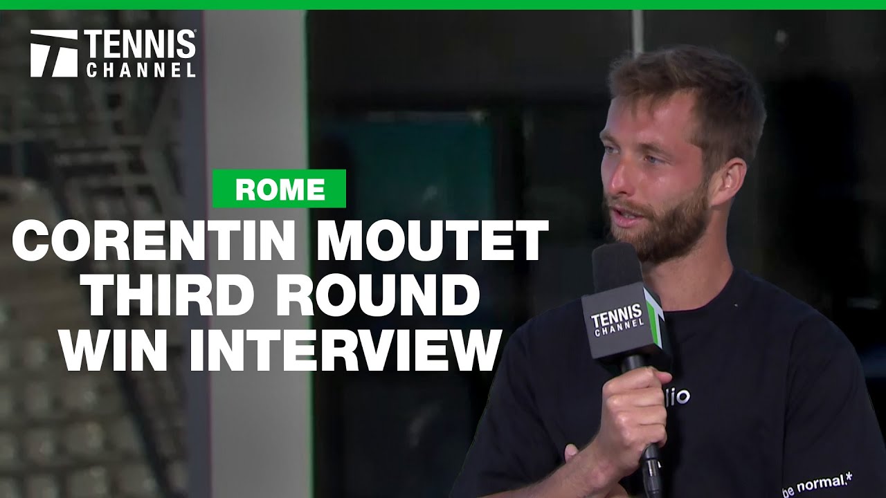 Corentin Moutet Talks Third Round Marathon vs. Holger Rune | 2025 Rome