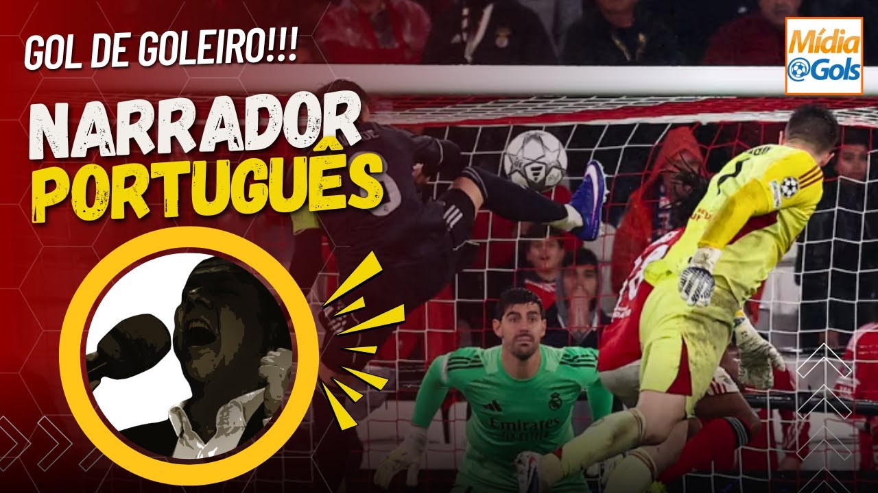 Gol do goleiro do Benfica - Narrador PORTUGUÊS faz um FORTE DESABAFO - pior para o Real Madrid