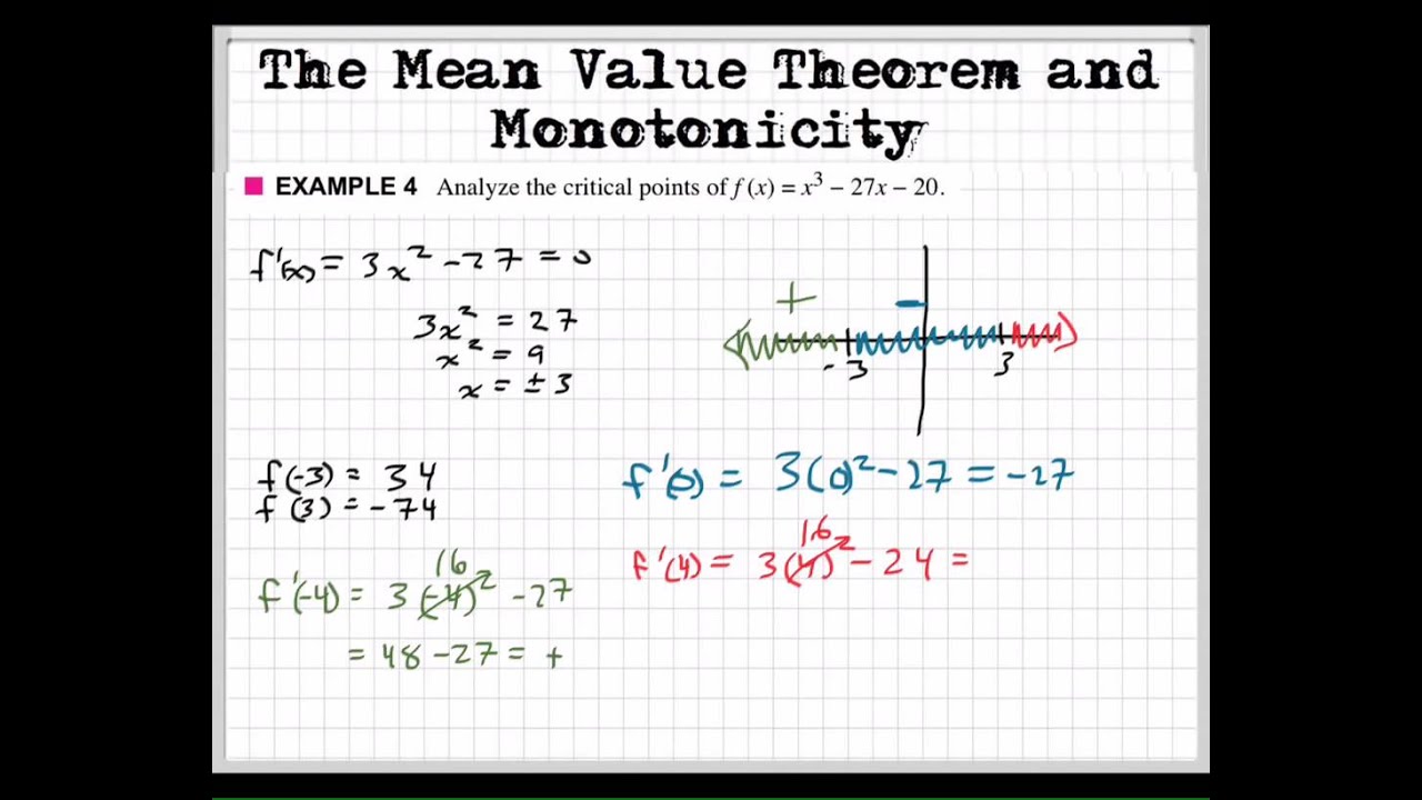 Critical points and monotonicity