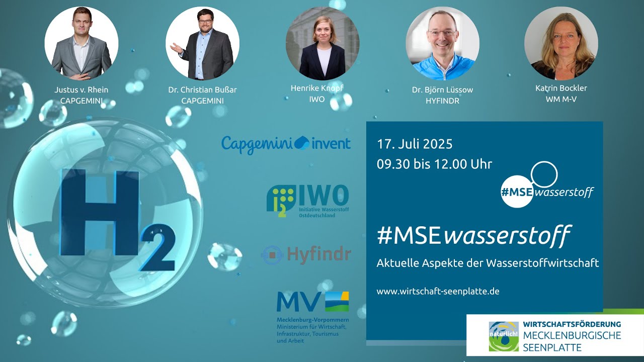 #MSEwasserstoff: Aktuelle Aspekte der Wasserstoffwirtschaft 17.07.2025