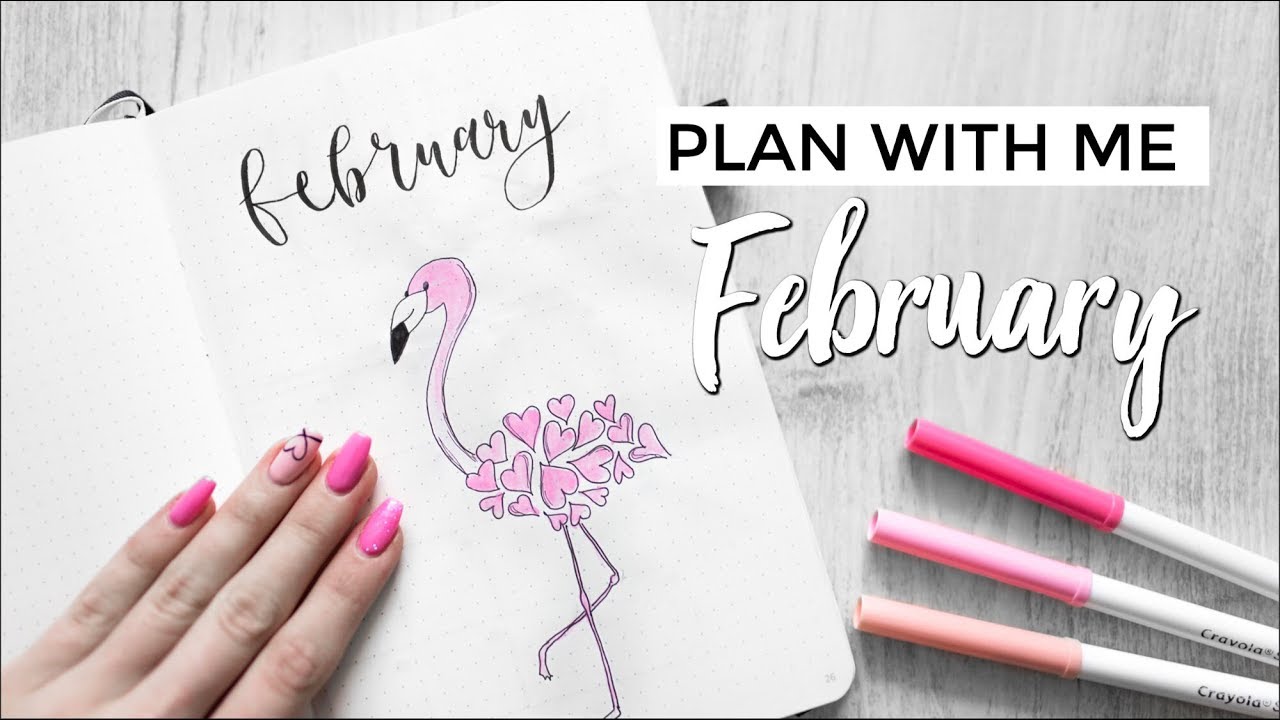 PLAN WITH ME FEBRUARY - Bullet Journal 2019 💕🖋 Valentine's Day theme!