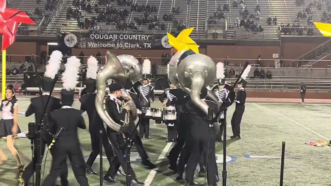 Tom C Clark Mighty Cougar Band - Flight of Fancy Drumline feature - Oct 31 2025