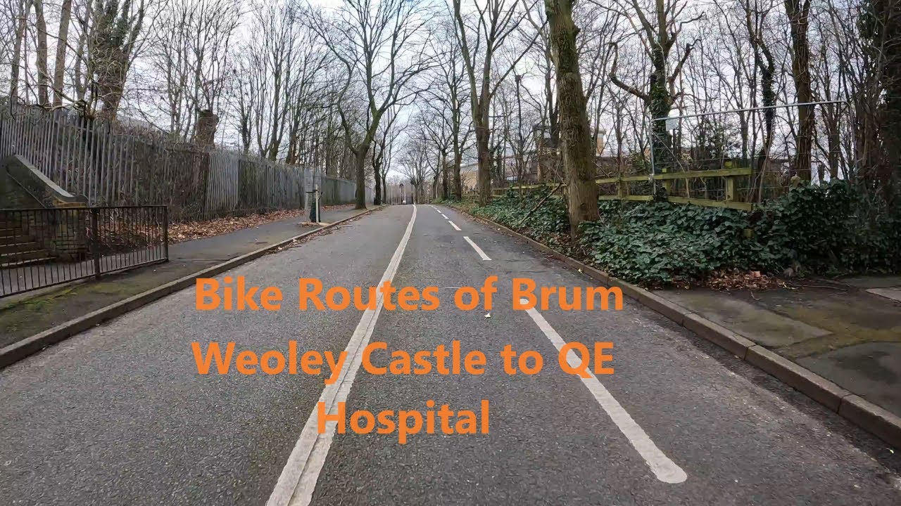 Weoley Castle to the Queen Elizabeth Hospital - Full Cycle Route using quiet streets and cycle paths