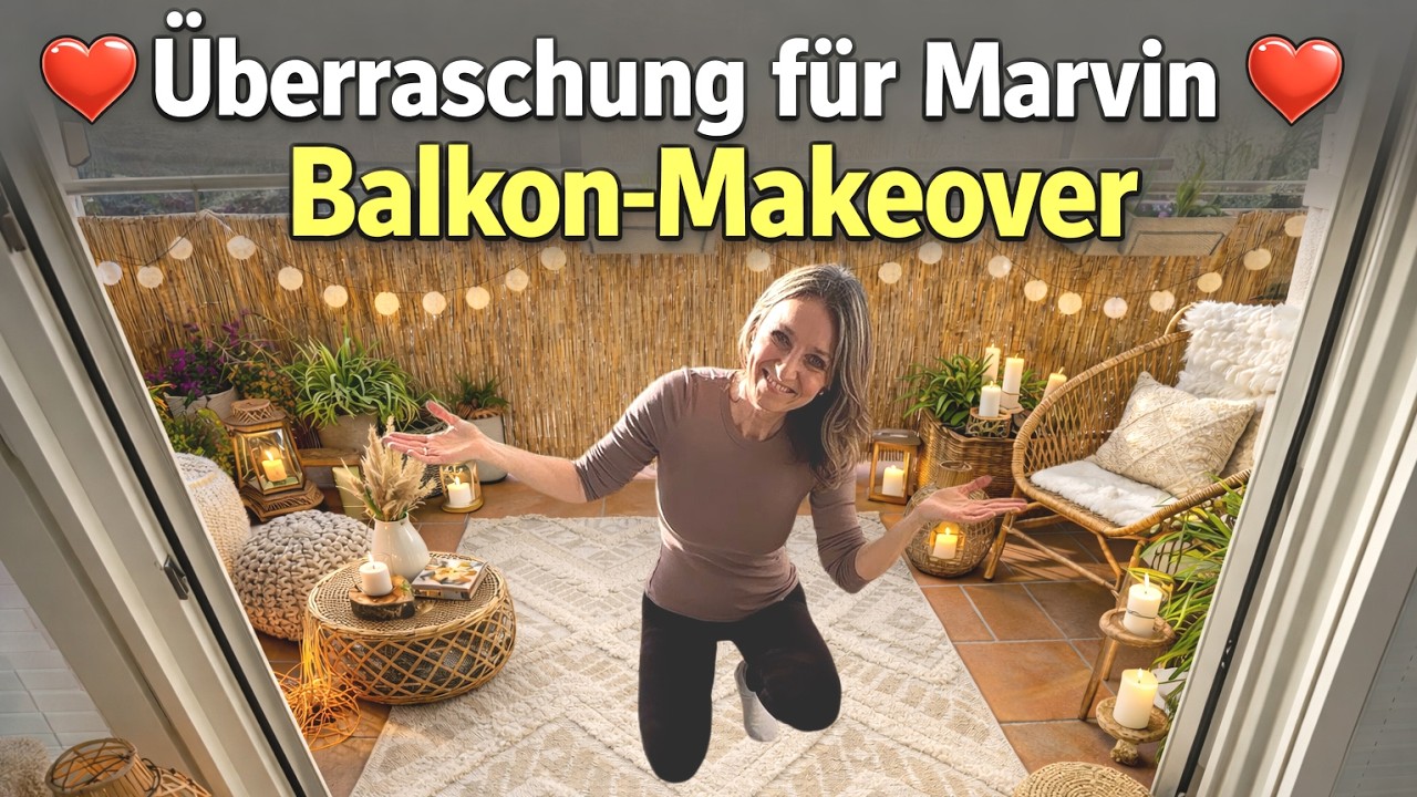 Balkon Makeover als Überraschung für Marvin 🌿 🌷 MARIELAND