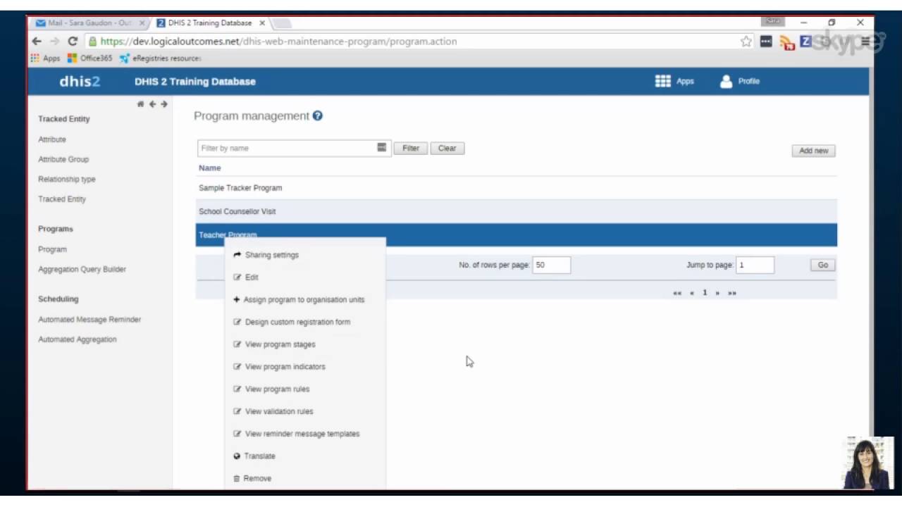 DHIS2 Assignment: Tracker Capture