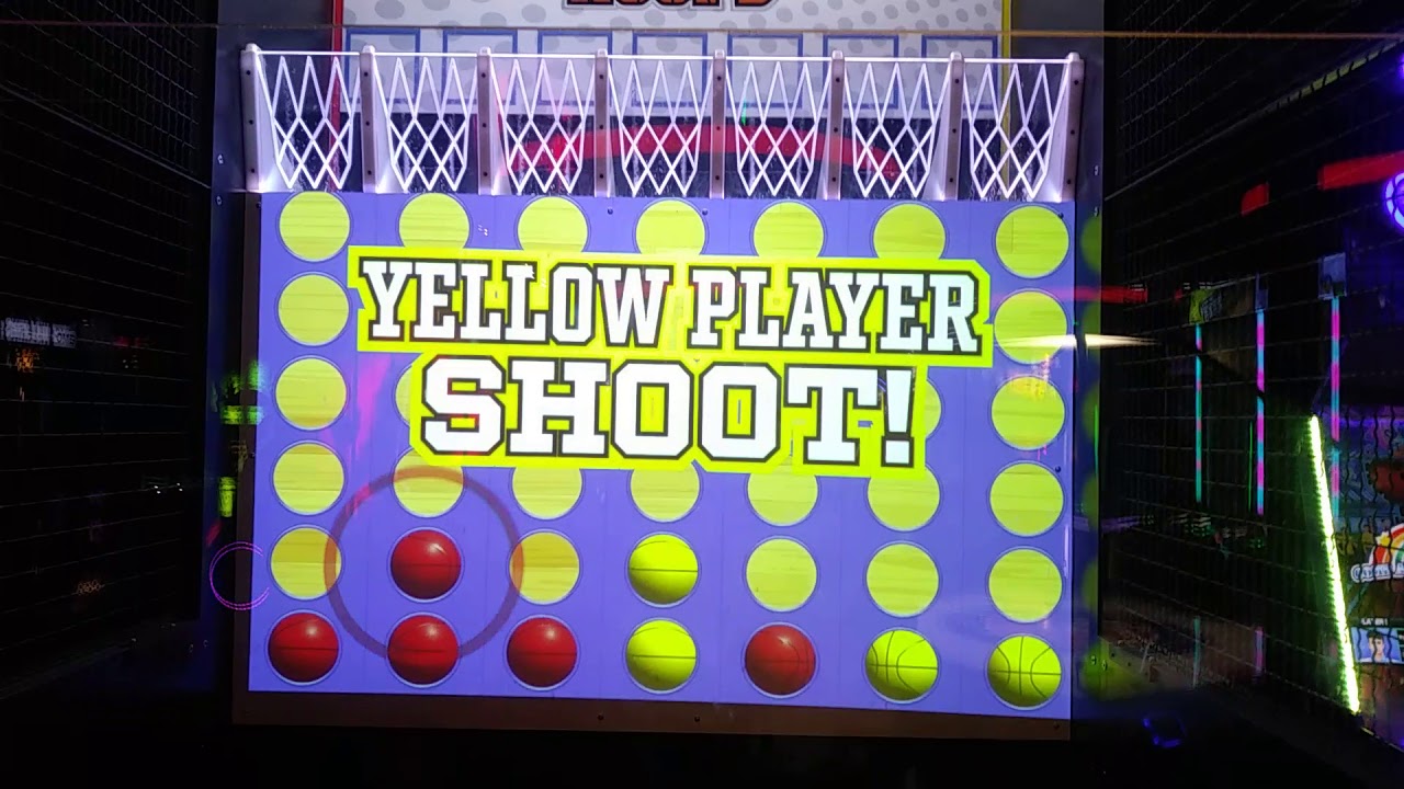 Connect Four Hoops at Dave and Busters son VS Father edition