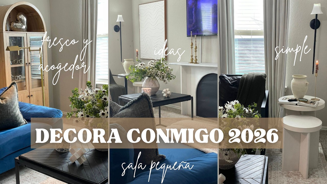 2026 DECORANDO SALA PEQUEÑA ACOGEDOR/IDEAS, DECORACION/SIMPLE HOME DECOR 2026