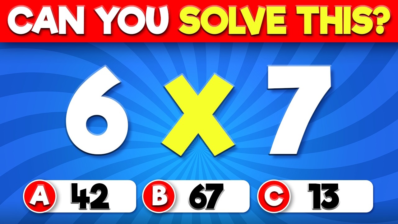 Can You Pass This Math Quiz? 🧠➗ EASY to IMPOSSIBLE Challenge
