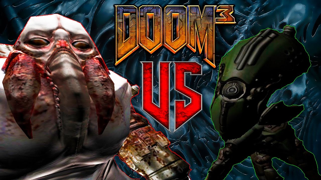 Mancubus vs Sentry Bot - DOOM 3 Monster Infighting - RETRO ARENA - DOOM Battles