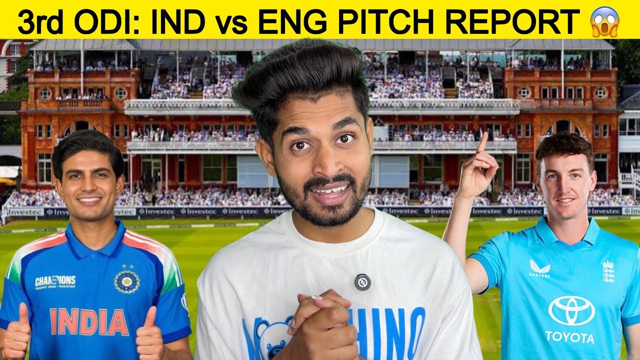Lord&rsquo;s London Pitch Report 🤔| 3rd ODI Ind vs Eng Pitch Report 😱| India vs England 3rd ODI Match 🔥