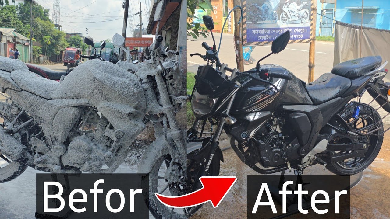 Yamaha FZS Version 2 Washing Full Episode | Yamaha FZS V2 Bike Wash | Bike Washing