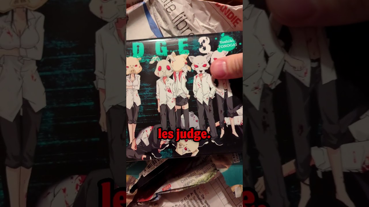 Achat Manga Unboxing - Judge  #manga #shorts #unboxing  #shonen  #youtubeshorts #achatmanga