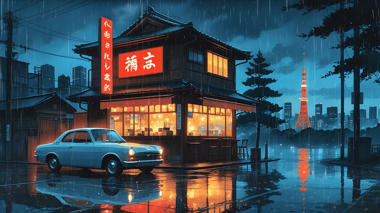 Overthinking at Night? ☔ Rainy Japan Lofi to Calm Your Thoughts