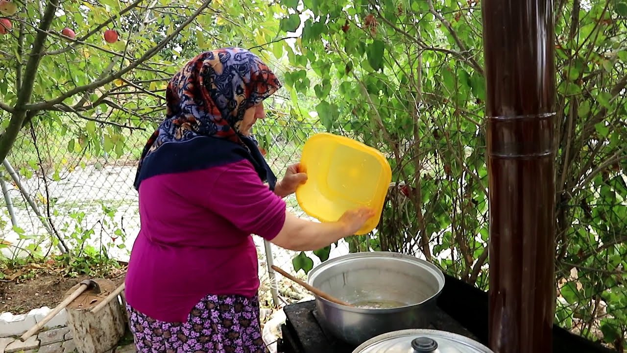 ODUN ATEŞİNDE KALLE YEMEĞİ/MENARIK! WANITA TURKI MEMASAK KALLE DI HALAMAN RUMAH |TURKISH CULTURE