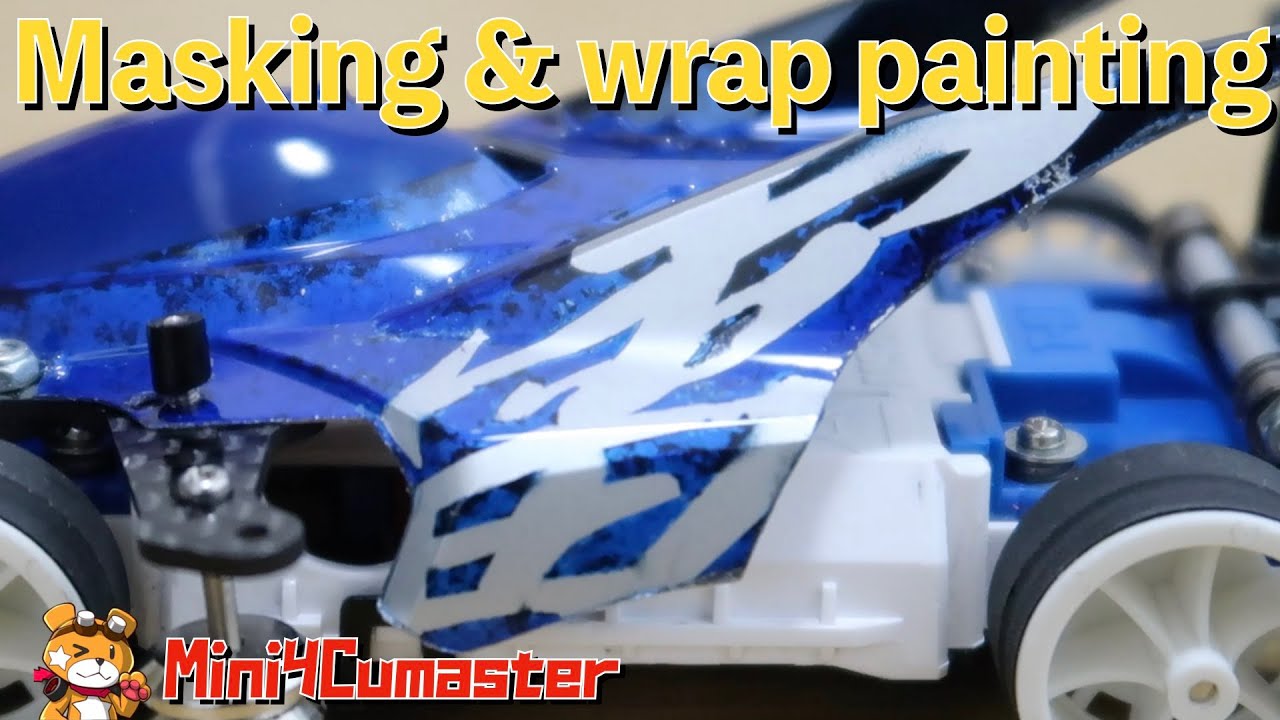 【Mini4WD】Masking and wrap painting will make you look cool! Paint Thunder Shot!【Mini4Cumaster】