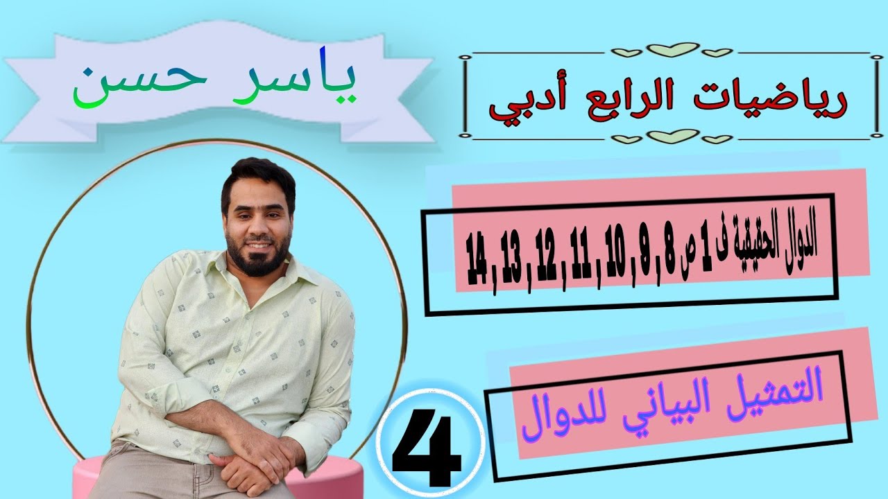 المحاضرة[4]الصف الرابع الأدبي الفصل الأول الدوال الحقيقيةتمثيل البياني للدوال صفحة8,9,10,11,12,13,14