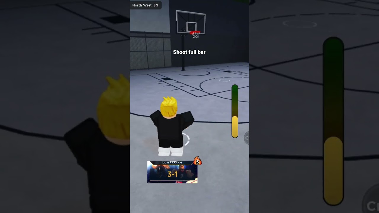 Turtorial on how to shoot a basketball in basketball legends #basketball #roblox