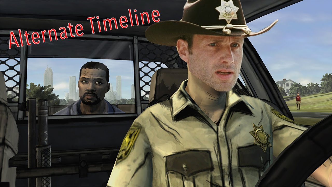 If this car didn't crash Lee would have been on the TV Show - Walking Dead Game Alternate Timeline