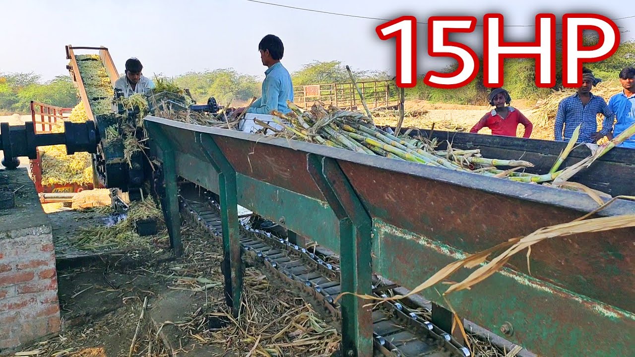 15HP Havy Dutty Ganna Crusher || Semi Automatic Sugarcane Crusher || Powerful Sugarcane Crusher ||
