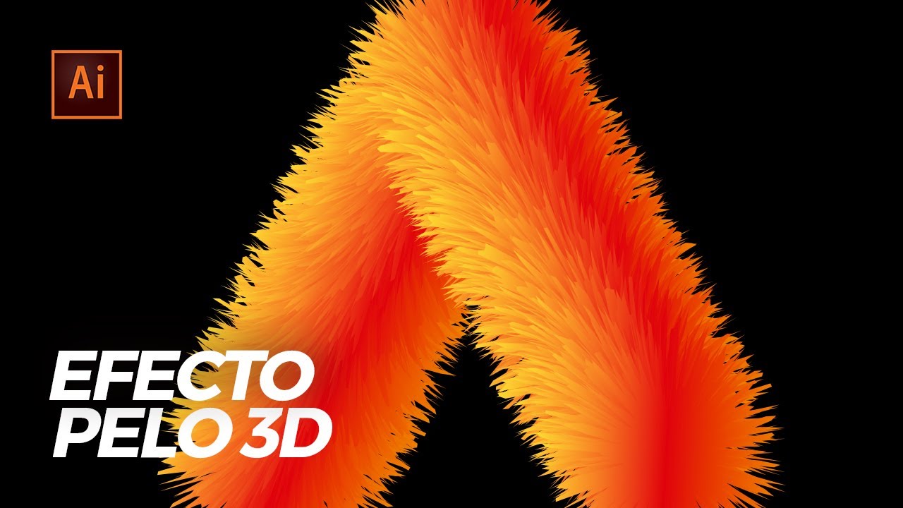 Efecto Pelo 3D en letras | Illustrator Tutorial