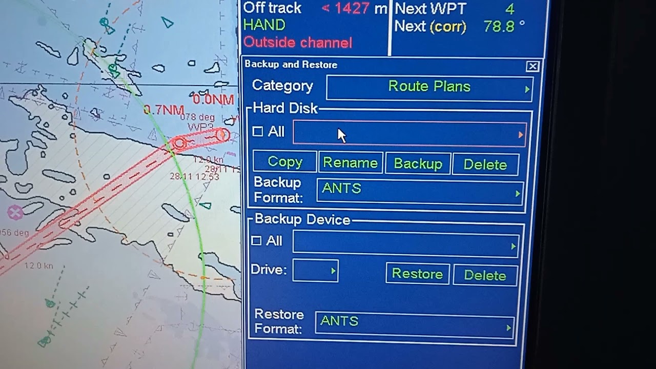 Creating a Back up Route File  FURUNO FEA. Seaman Mandaragat