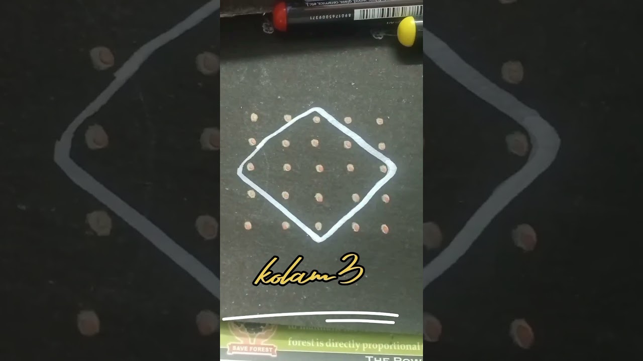 5 beautiful 5*5 dots Kambi kolam for your doorstep