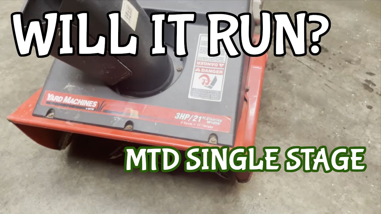 Yard Machines Single Stage Snowblower Troubleshooting Small Engine Repair
