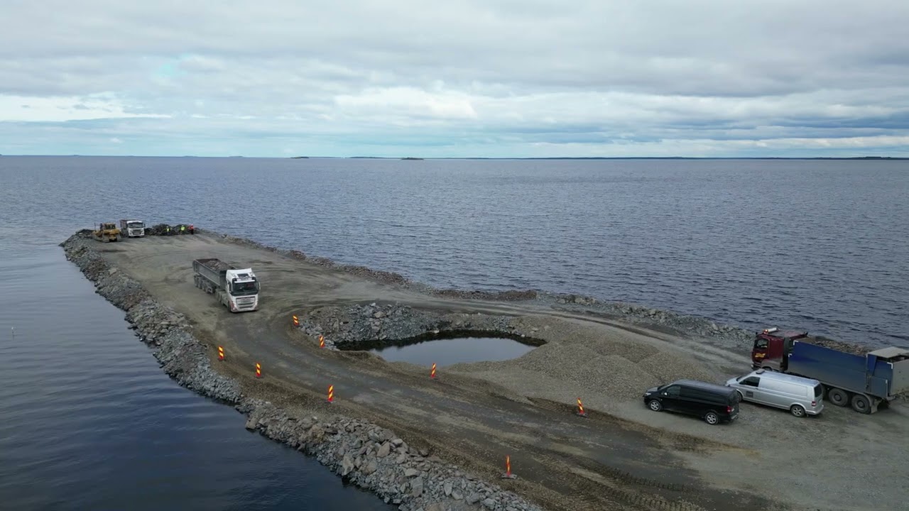 Hailuoto Causeway and Bridges Construction site 2.8.2024