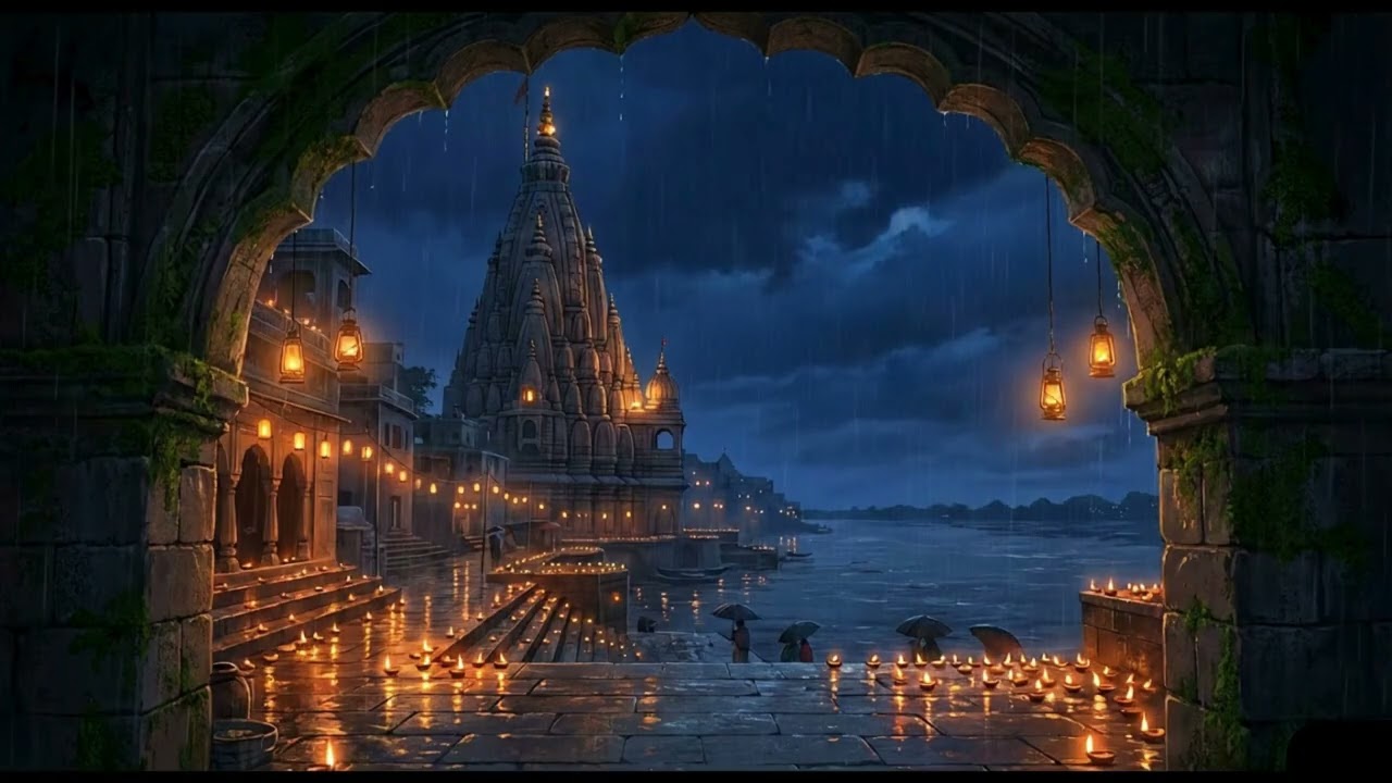 Midnight at the Ghats 🕯️ |Varanasi Rain 🌧️ | Deep Indian Lofi for Focus & Sleep | Study in India 📚