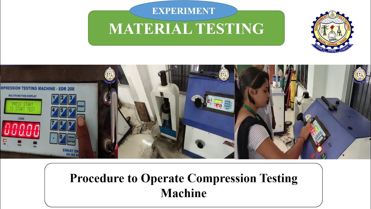 Procedure To Operate Compression Testing Machine || GP Boudh || Material Testing Lab || CE Lab