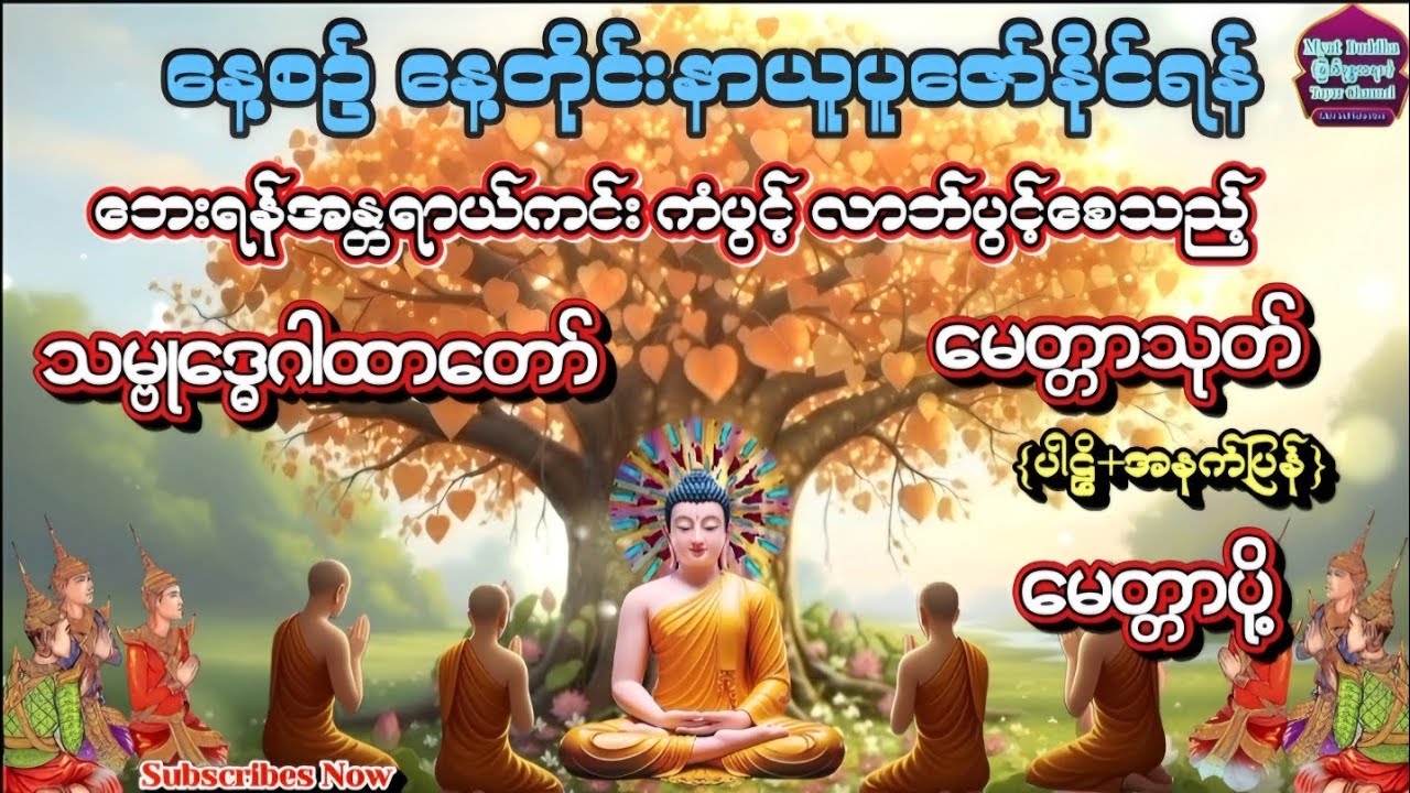 သမ္ဗုဒ္ဓေဂါထာတော်#ရတနသုတ် #မေတ္တာသုတ် #မေတ္တာပို့ #buddha #တရားတော်များ #တရားတော် #dhamma #tayar #