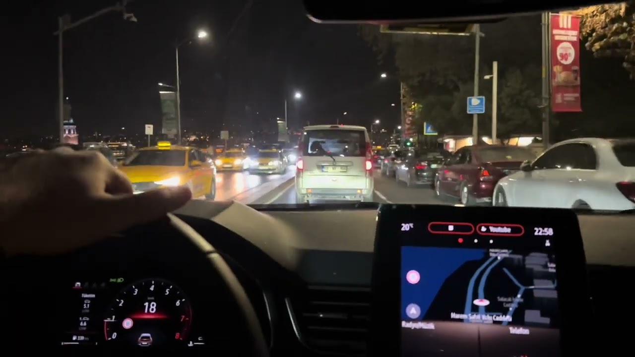 ASMR Driving At Night #17 No Talking - Istanbul #asmr #driving
