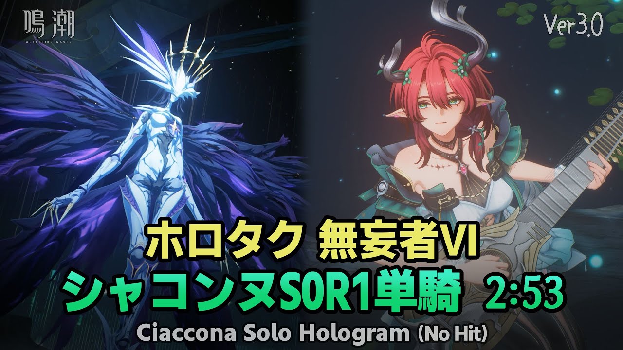 S0 Ciaccona Solo vs Dreamless Hologram Diff VI / 2:53 (No Hit) /ホロタク 無妄者 シャコンヌS0R1(無凸)単騎