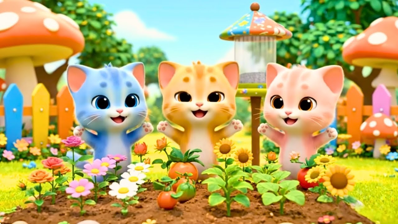 🐱 Little Kitten Meow Meow Washes Face Like a Cat | Kids Music 4K