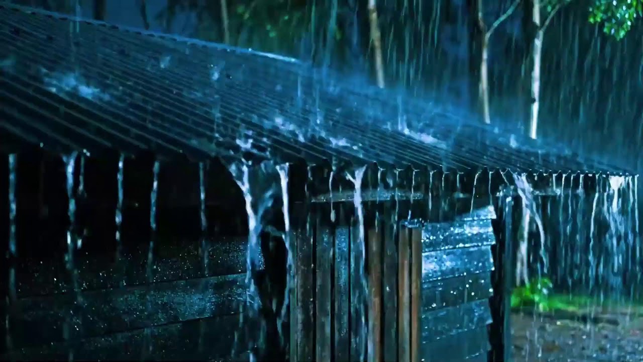 Peaceful Night Rainfall with Soft Thunder | Calming ASMR for Rest and Focus