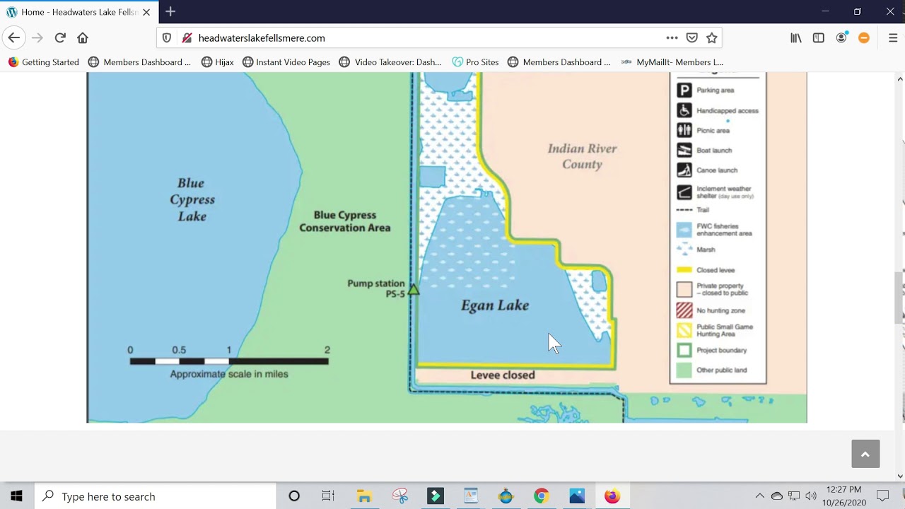 FWC Map Of Headwaters Lake in Fellsmere Fl